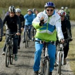 Slovenski in madžarski predsednik s kolesom po slovensko-madžarski meji