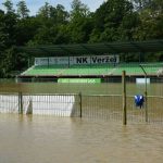 FOTO: To so podobe včerajšnjega visokega vodostaja reke Mure od Veržeja do Benice