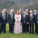 FOTO: Sprejem za dr. Lajosa Benceja v čitalnici lendavske knjižnice Vinska kraljica z najboljšo salamo na “Viteški salamiadi”
