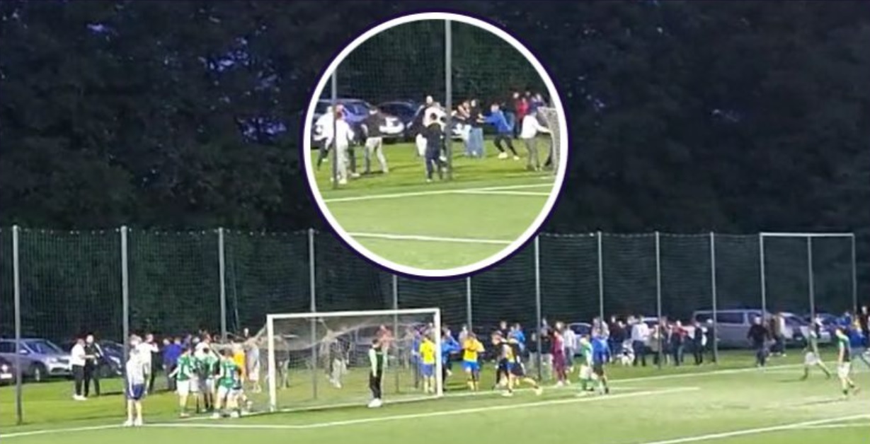 Beltinci: Ob koncu dodatnih kvalifikacij ekip U15 in U17 so se najprej stepli igralci, za tem še gledalci – starši