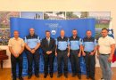 FOTO: Župan sprejel policiste, ki so z odločnim posredovanjem rešili življenje mlajšemu občanu