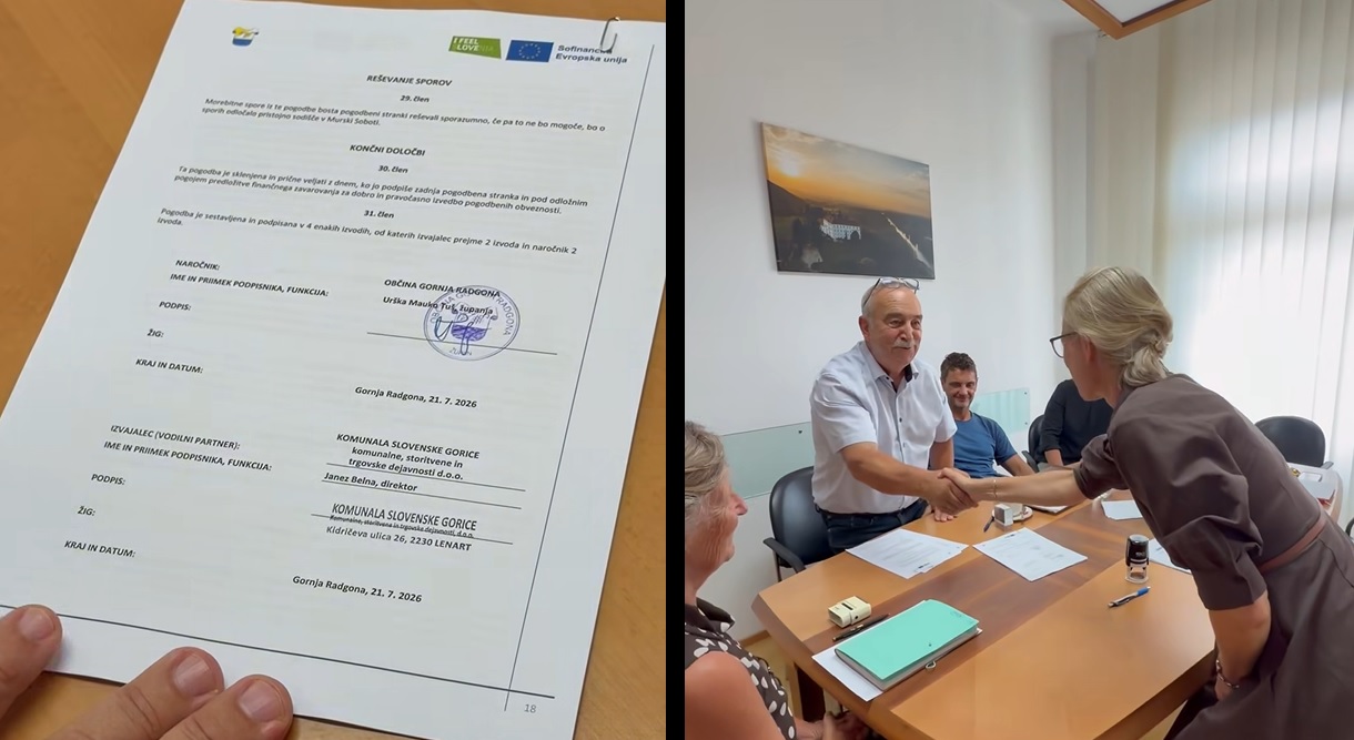 Gornja Radgona: Podpisana pogodba za nadgradnjo čistilne naprave in izgradnjo kanalizacije